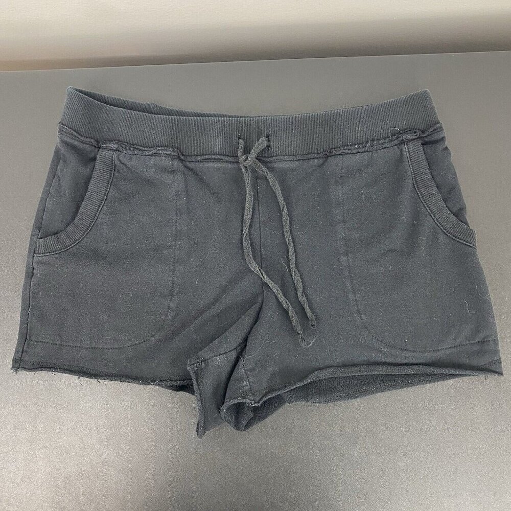 Gap Factory Women's Sweat Shorts Drawstring Waist Size S Black